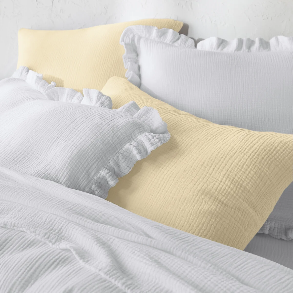 Kumla Plain 100% Cotton Muslin Duvet Cover – image 2