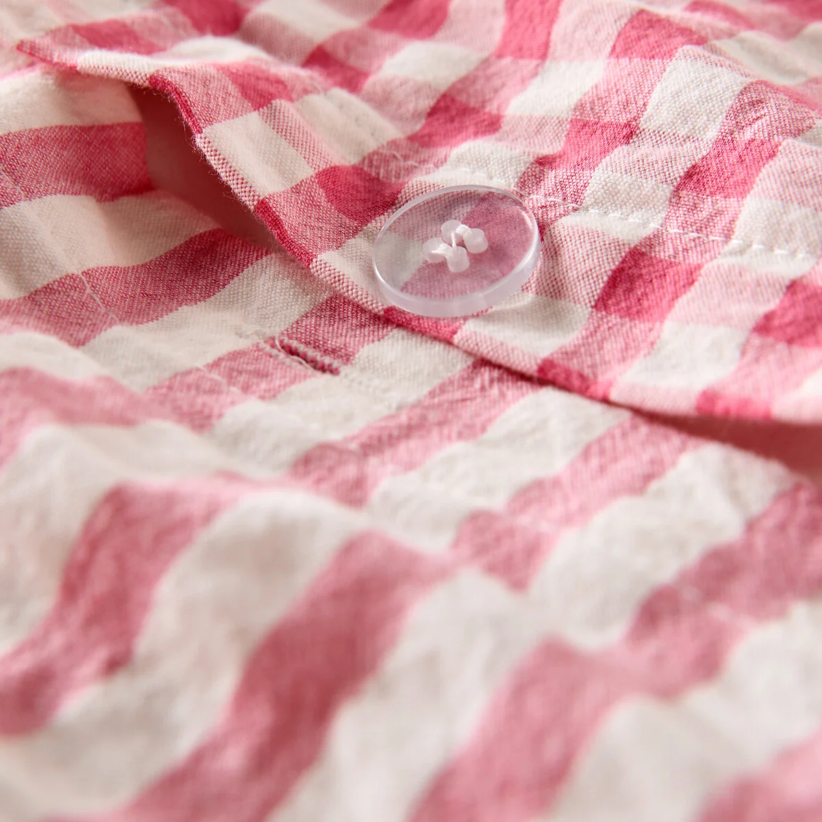 Cottage Raspberry Cotton Seersucker Duvet Cover – image 6