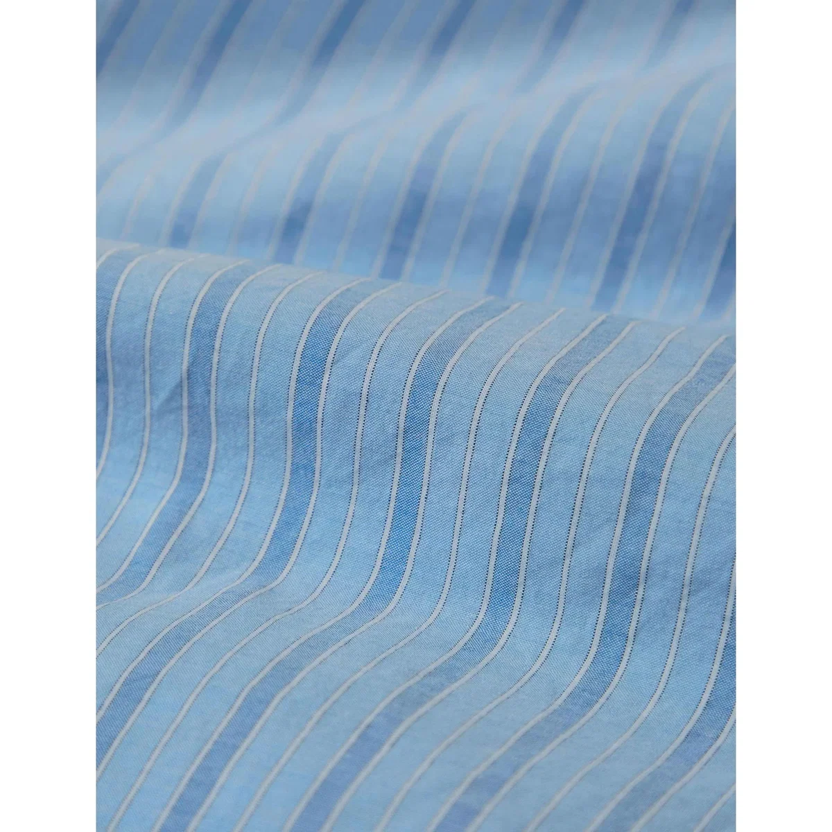 Piglet In Bed Washed Cotton Striped Duvet Cover Blue Mix – image 2