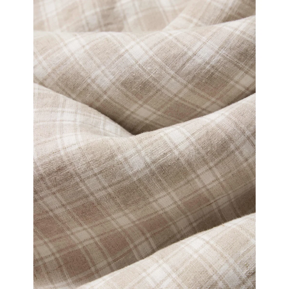 Piglet In Bed Pure Linen Gingham Duvet Cover Taupe – image 2