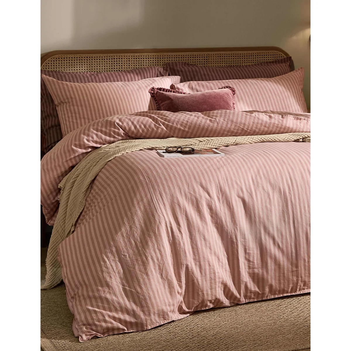 YARD Pure Cotton Marlow Stripe Duvet Cover Blue Mix – image 3
