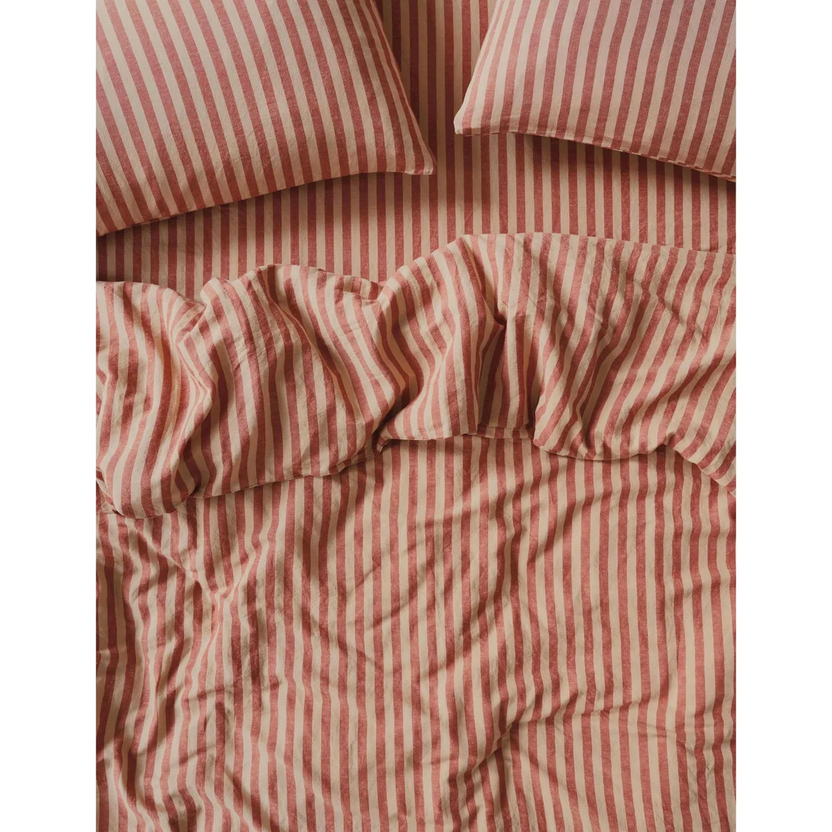 Piglet In Bed Pure Linen Pembroke Stripe Duvet Cover Blue Mix – image 3