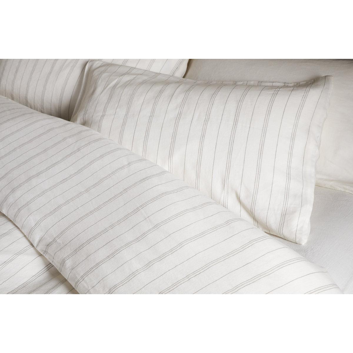 nkuku Anta Hemp & Cotton Duvet Cover | Textiles | Sage Green | Super King – image 2
