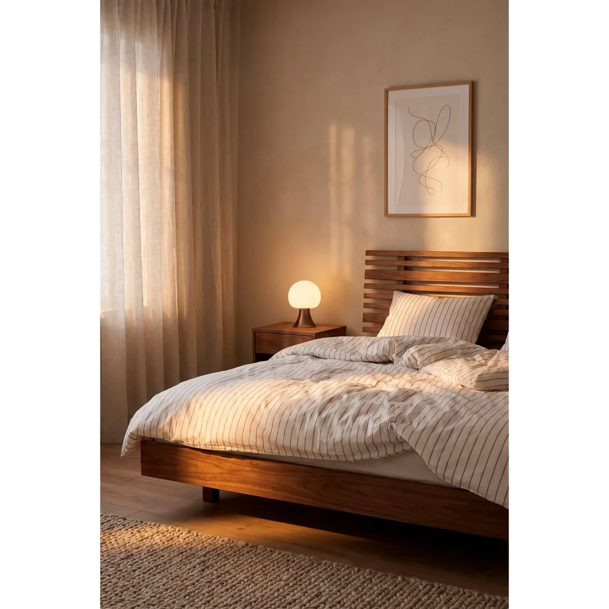 Juna Soft duvet cover set 220x220/2x50x60 cm Offwhite-caramel – image 3