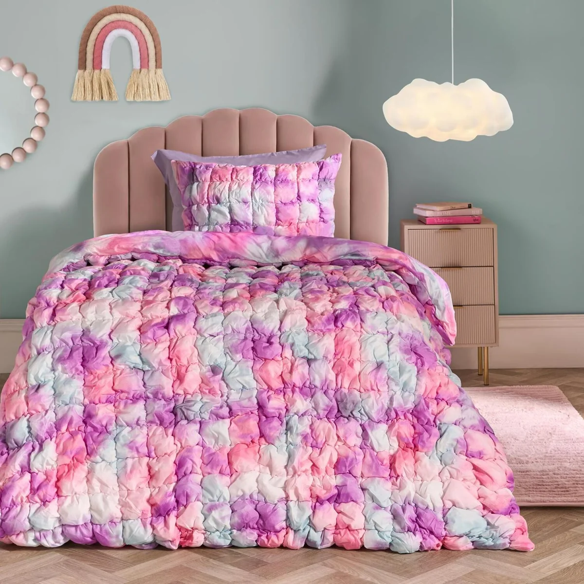OHS Quilted Seersucker Duvet Cover Set - Multi / 1.31kg – image 1