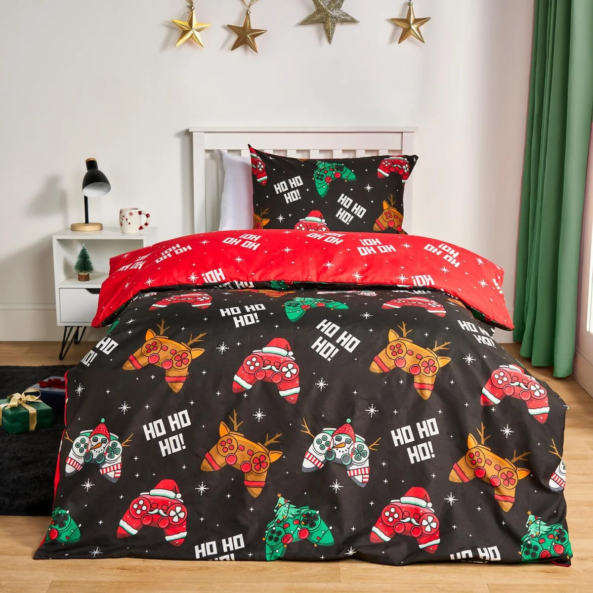 OHS Christmas Gaming Duvet Cover Set - Black / 0.6kg – image 2