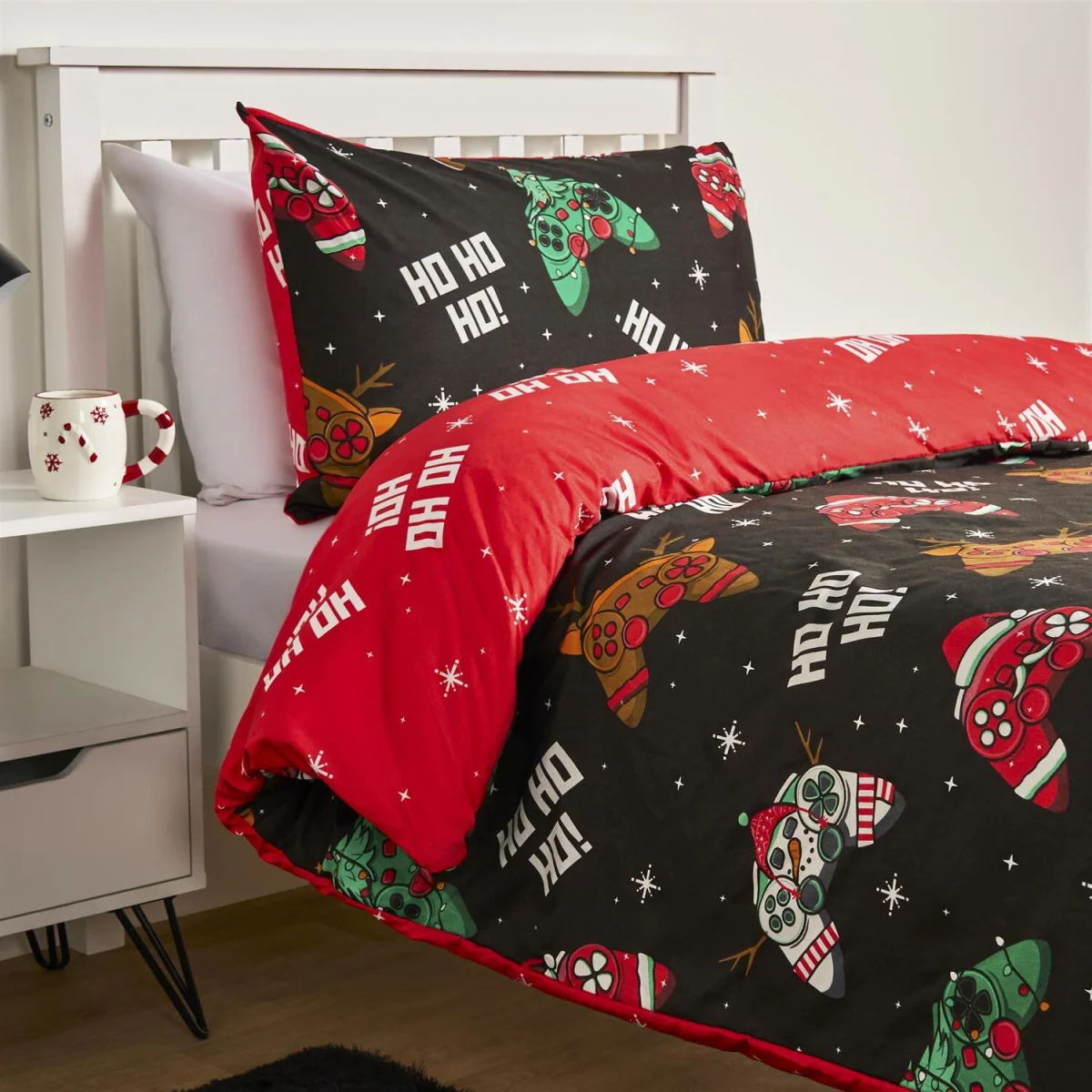 OHS Christmas Gaming Duvet Cover Set - Black / 0.6kg – image 3