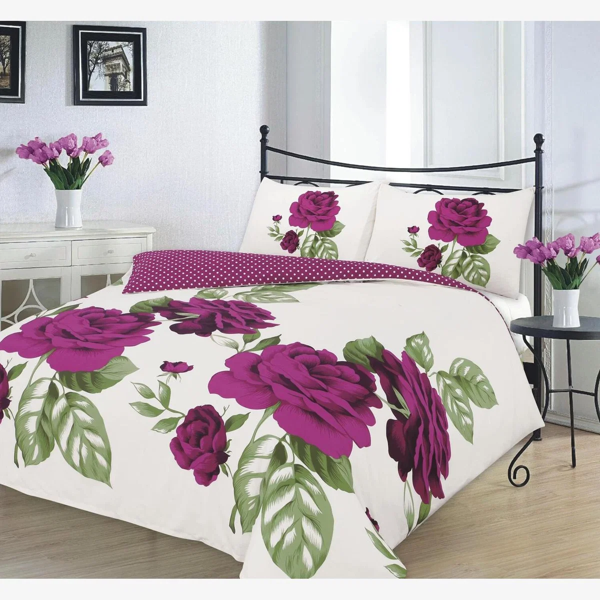 Isabella Duvet Cover Set - Plum / King