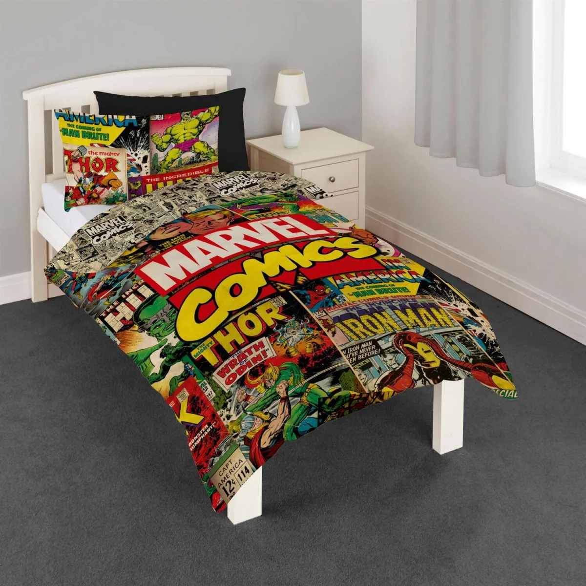 Avengers Comics Duvet Cover Set - Multi / 135cm – image 2