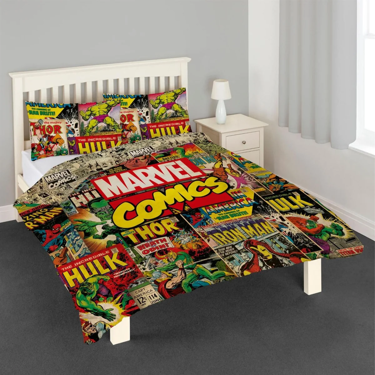 Avengers Comics Duvet Cover Set - Multi / 135cm – image 3