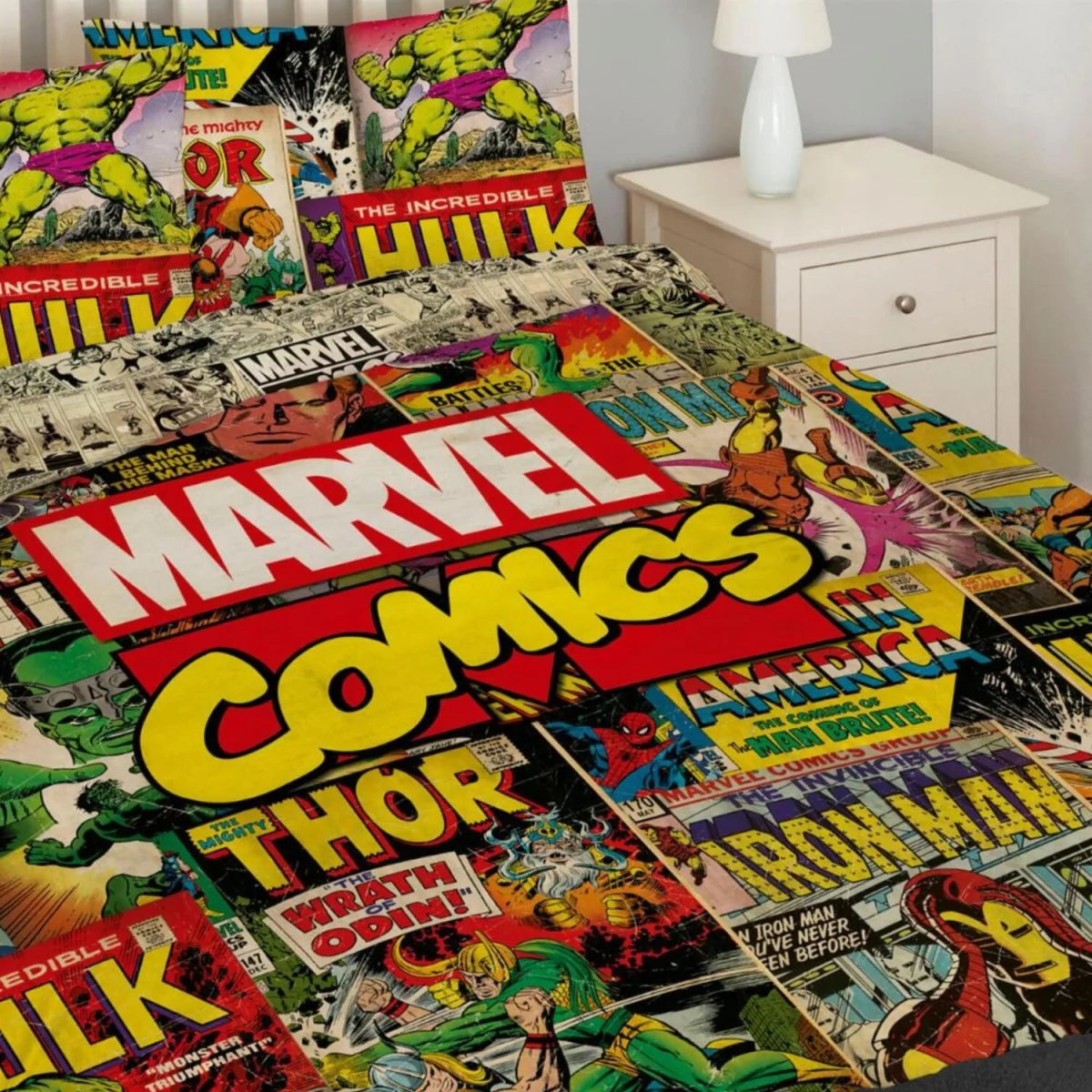 Avengers Comics Duvet Cover Set - Multi / 135cm – image 6