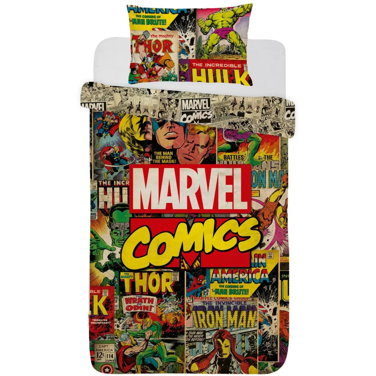 Avengers Comics Duvet Cover Set - Multi / 135cm – image 9