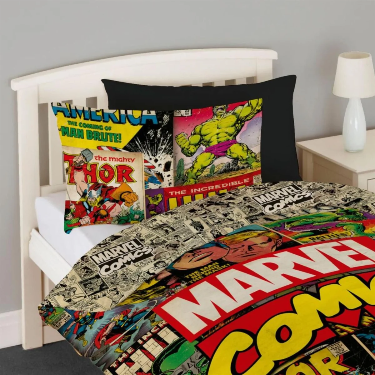 Avengers Comics Duvet Cover Set - Multi / 135cm – image 1