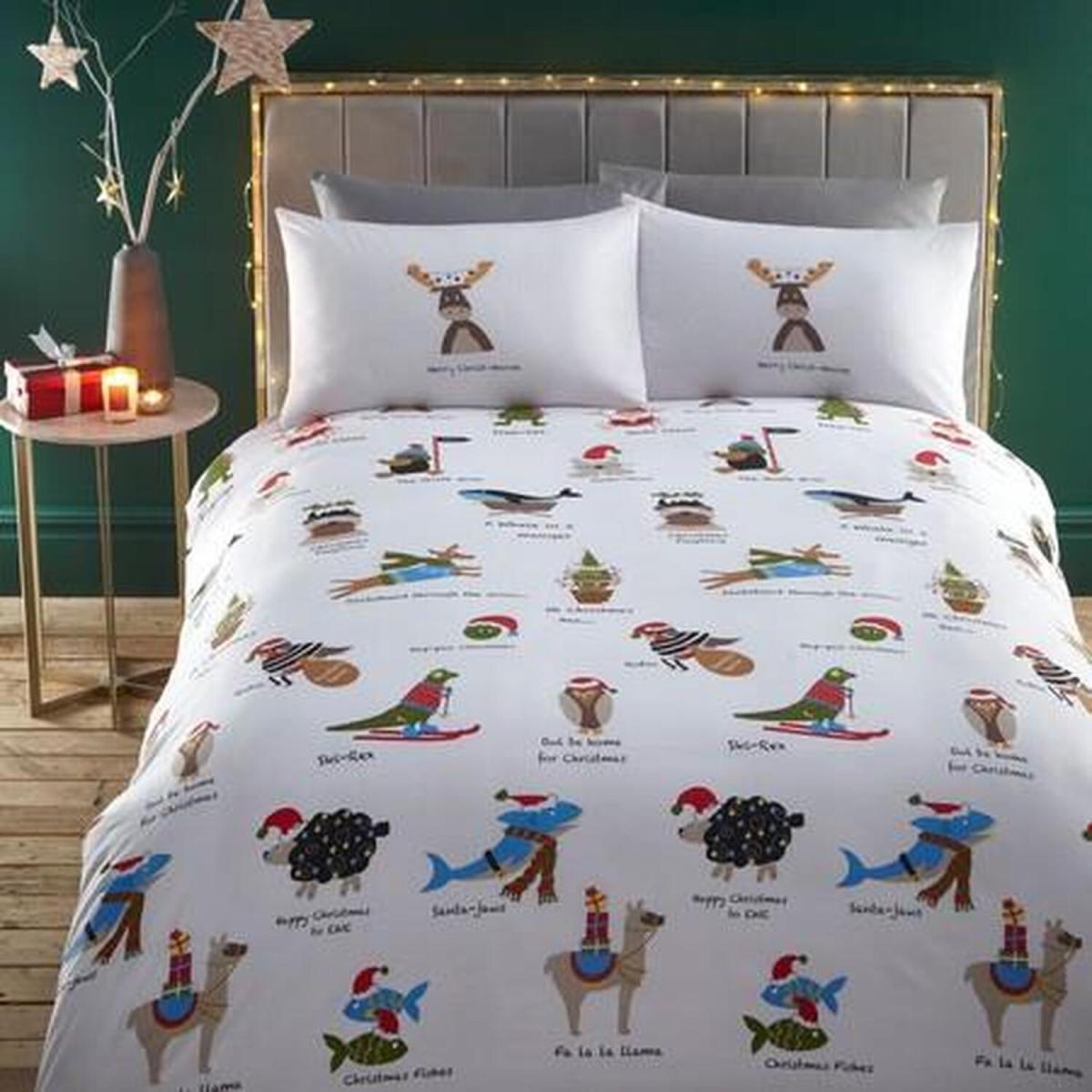 Santa Paws Duvet Cover Set - Multi