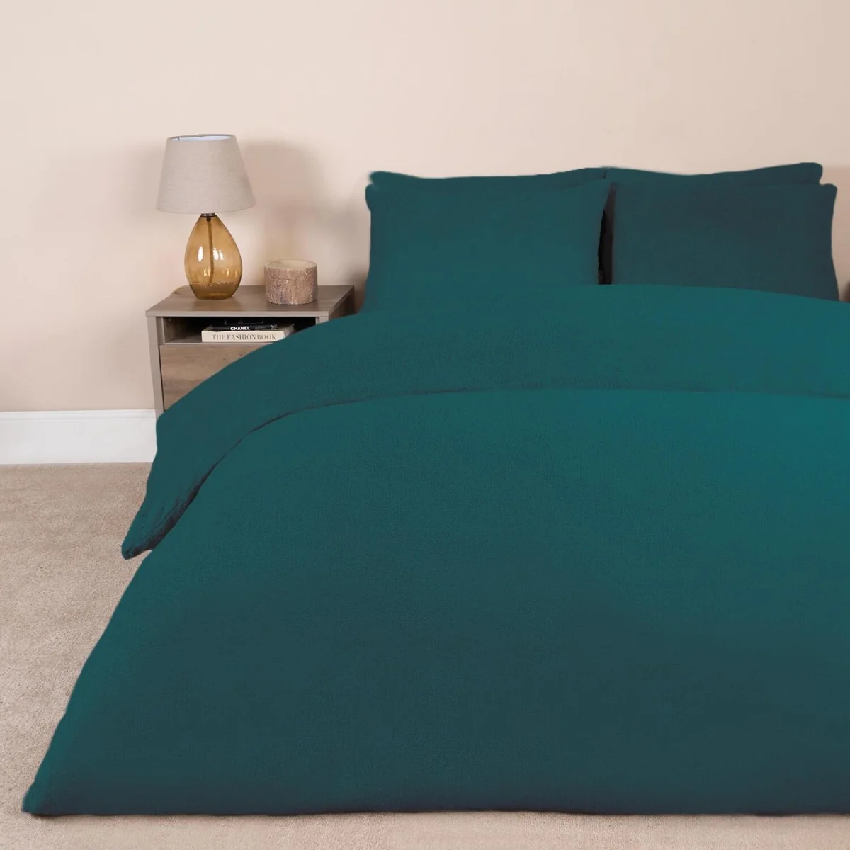 OHS Teddy Fleece Duvet Cover Set - Teal / 33cm / 2.22kg – image 2