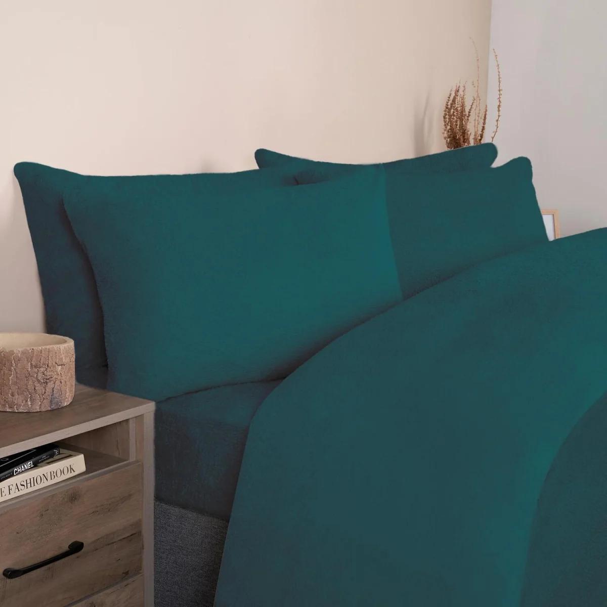 OHS Teddy Fleece Duvet Cover Set - Teal / 33cm / 2.22kg – image 4