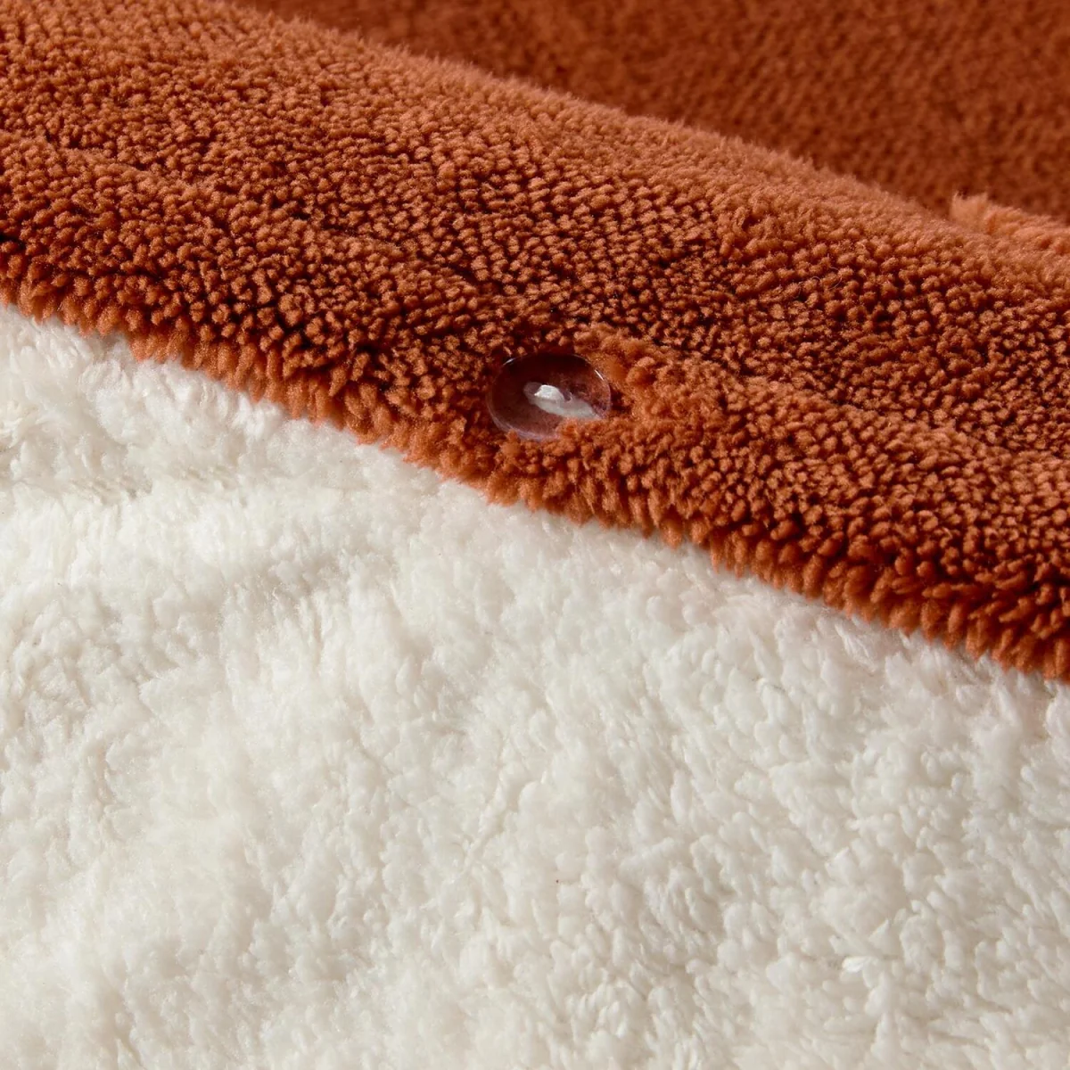 OHS Tufted Pumpkin Teddy Duvet Cover Set - Rust / Double – image 4