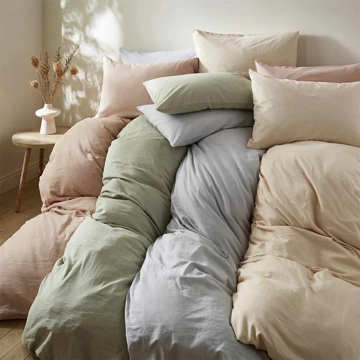Touch of Linen Ice Blue Duvet Cover Set - Ice Blue – image 7