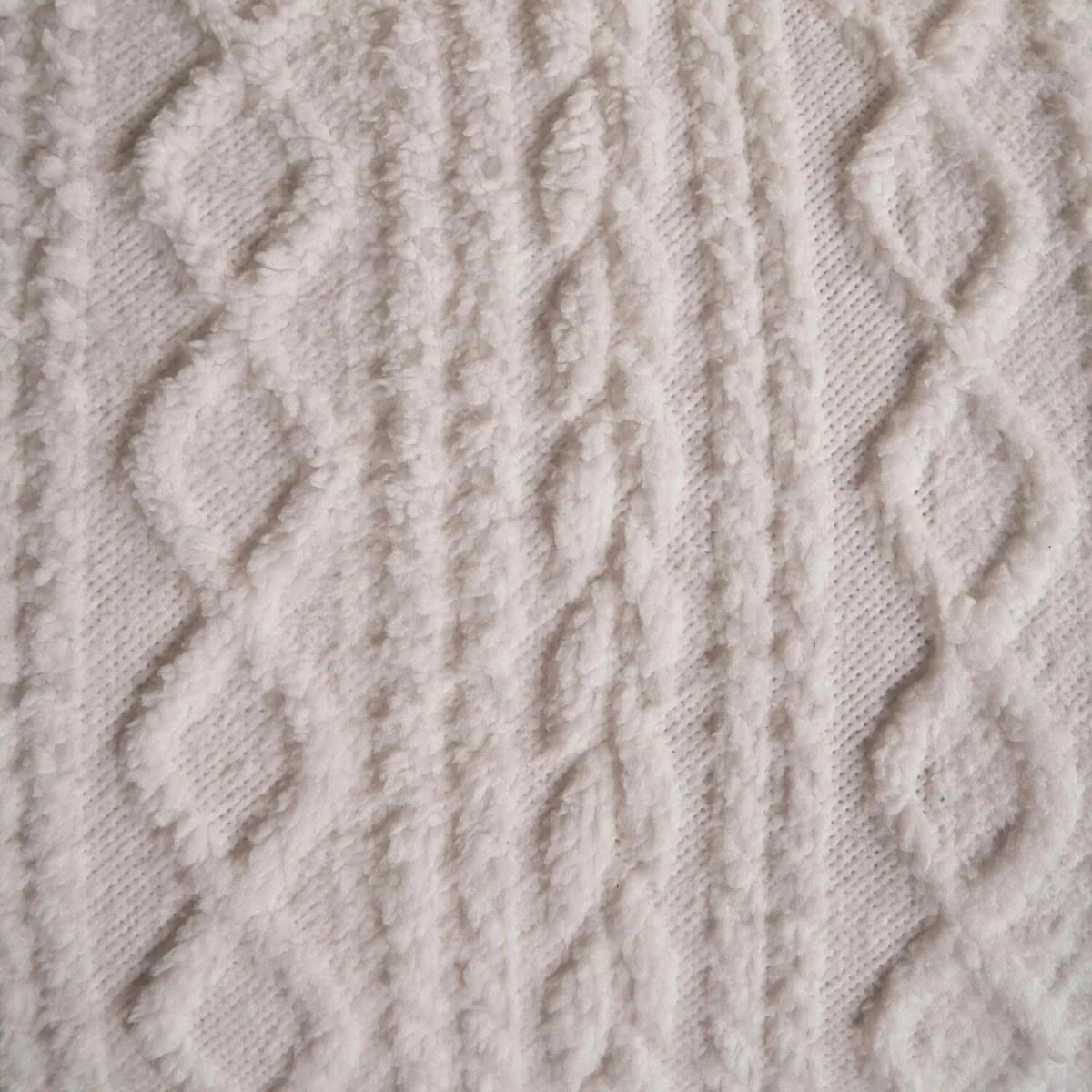 OHS Cable Knit Fleece Duvet Cover Set - Natural / 2kg – image 1