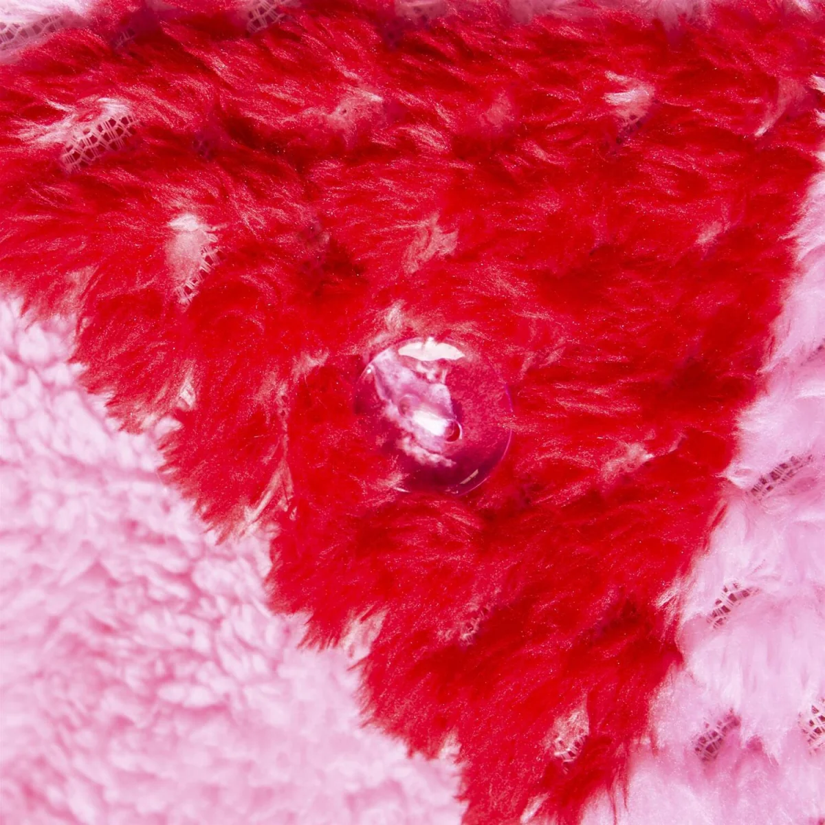 OHS Heart Print Waffle Fleece Duvet Cover Set - Pink/Red – image 4