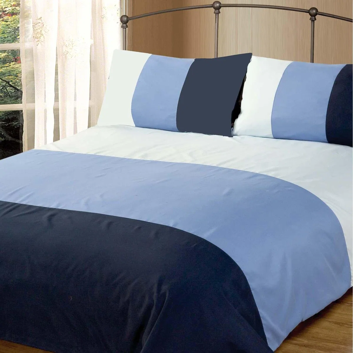 Microfibre Soft Touch Panel Duvet Cover and Pillowcase Set - Pink