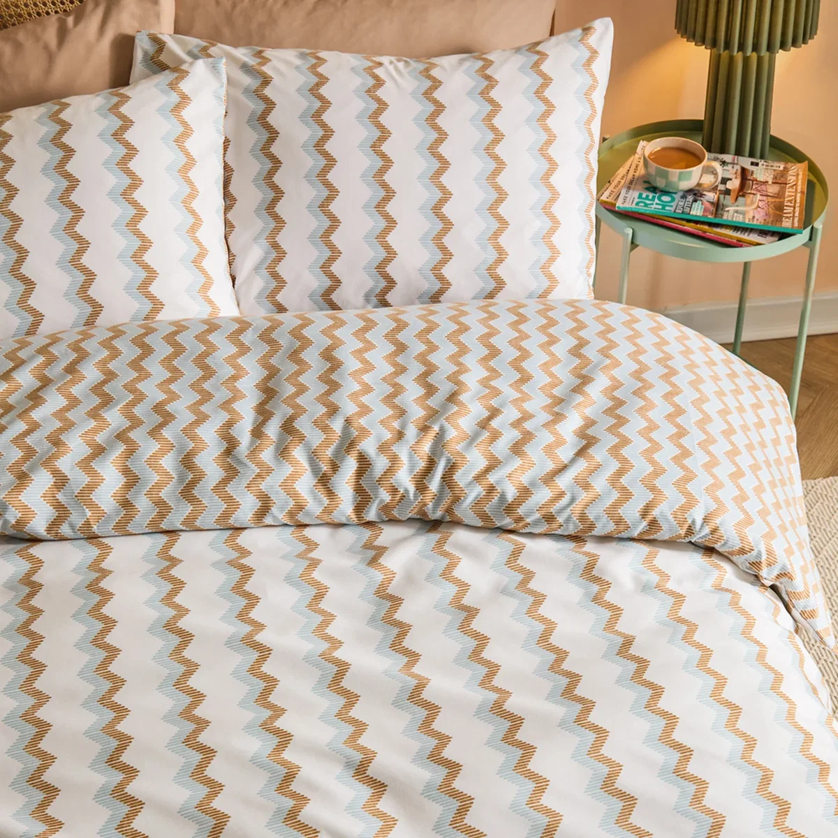 Izzie Reversible Soft Touch Duvet Cover Set - Blue / Single