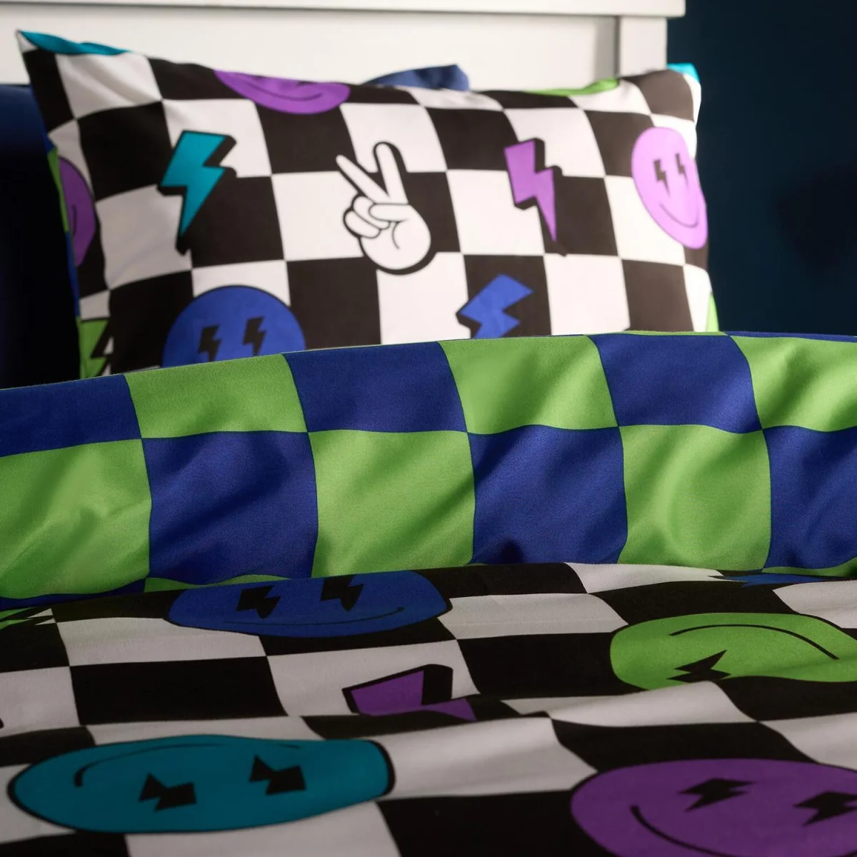 OHS Checkerboard Duvet Cover Set - Monochrome / 0.8kg – image 3