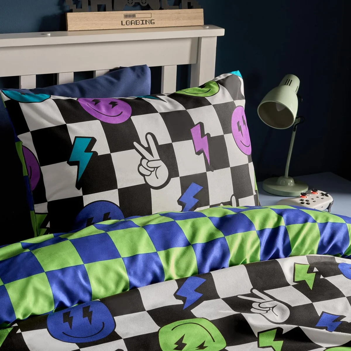 OHS Checkerboard Duvet Cover Set - Monochrome / 0.8kg – image 4
