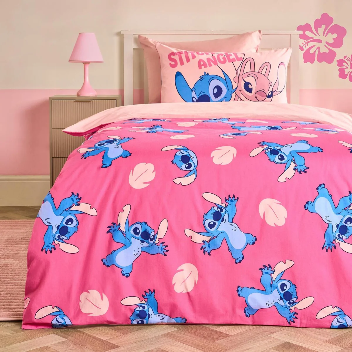 OHS Stitch Printed Duvet Cover Set - Pink – image 2