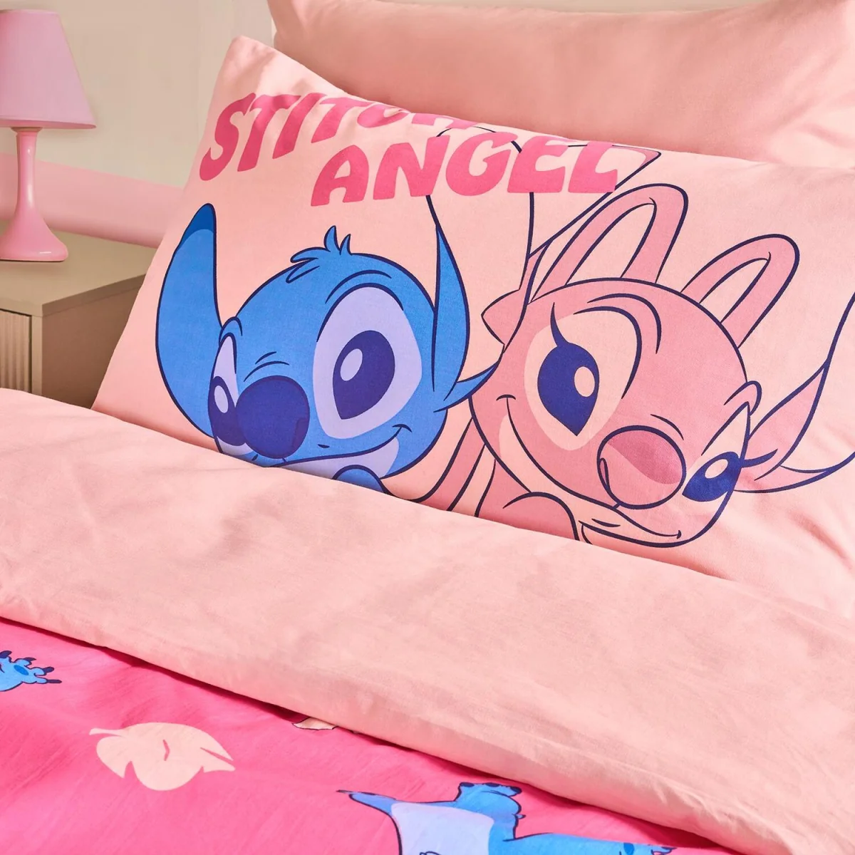 OHS Stitch Printed Duvet Cover Set - Pink – image 3