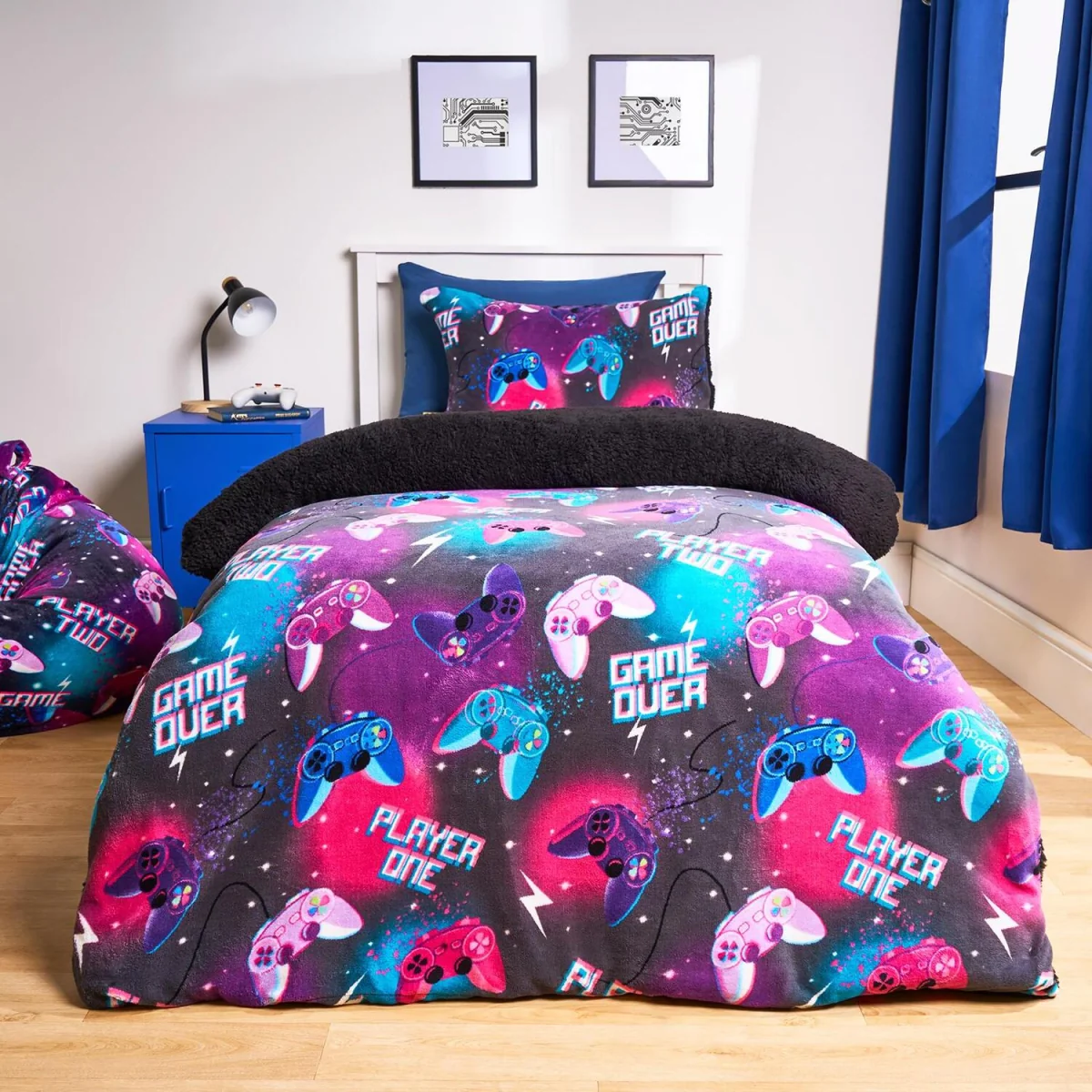 OHS Gaming Fleece Duvet Cover Set - Neon / 30cm / 1.71kg – image 2