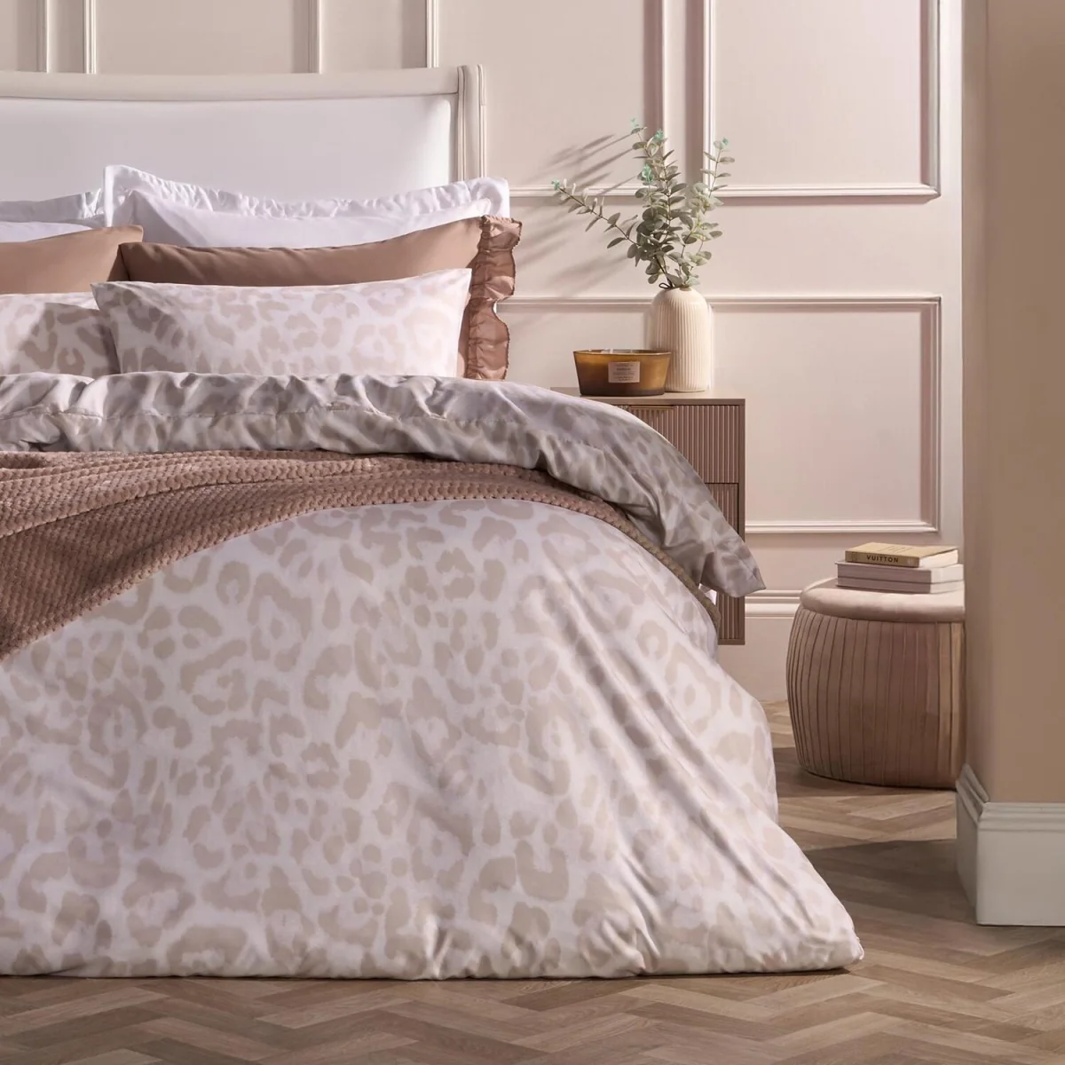 OHS Leopard Print Duvet Cover Set - Stone / 1.1kg – image 2