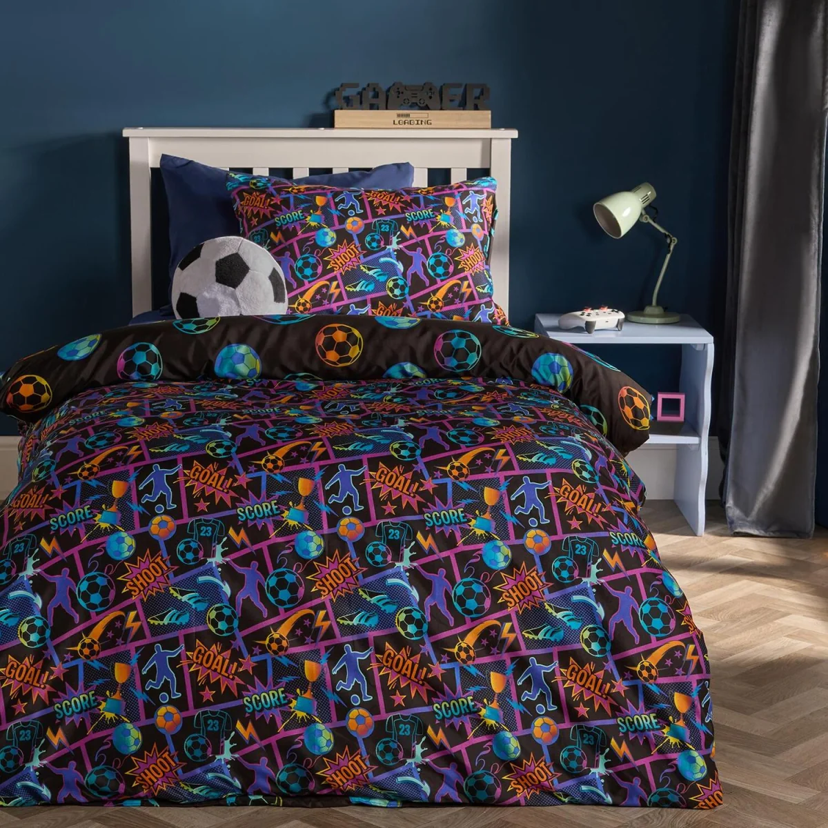 OHS Football Comic Print Duvet Cover Set - Multi / 0.6kg – image 2