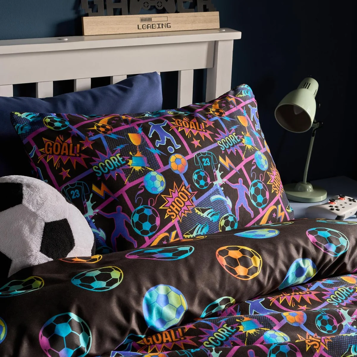 OHS Football Comic Print Duvet Cover Set - Multi / 0.6kg – image 3