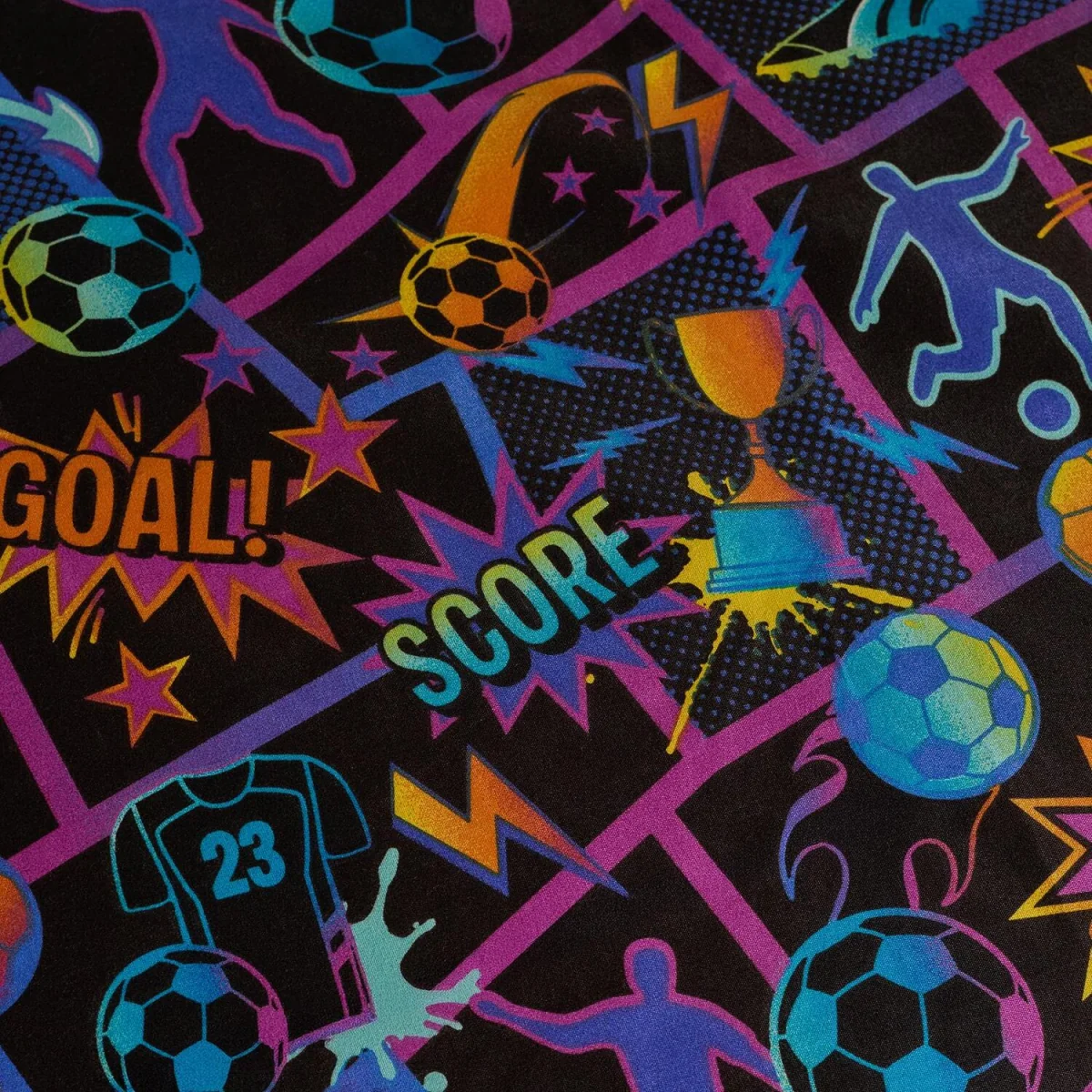 OHS Football Comic Print Duvet Cover Set - Multi / 0.6kg – image 5