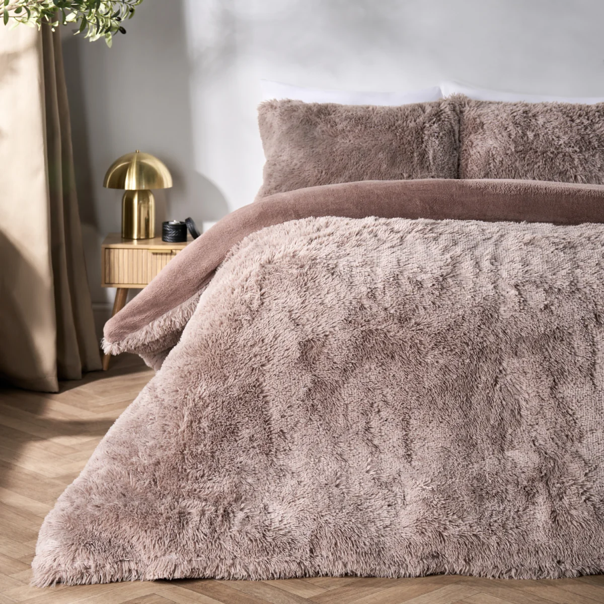 OHS Fluffy Fleece Duvet Cover Set - Natural / 2.32kg – image 2