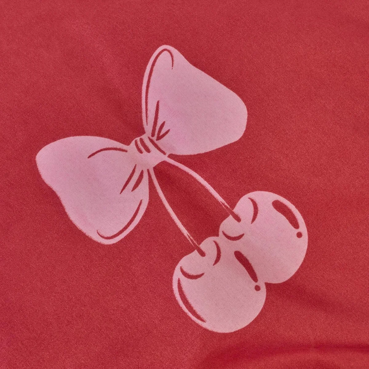 OHS Cherry Bow Print Reversible Duvet Cover Set - Pink/Red / 0.99kg – image 4