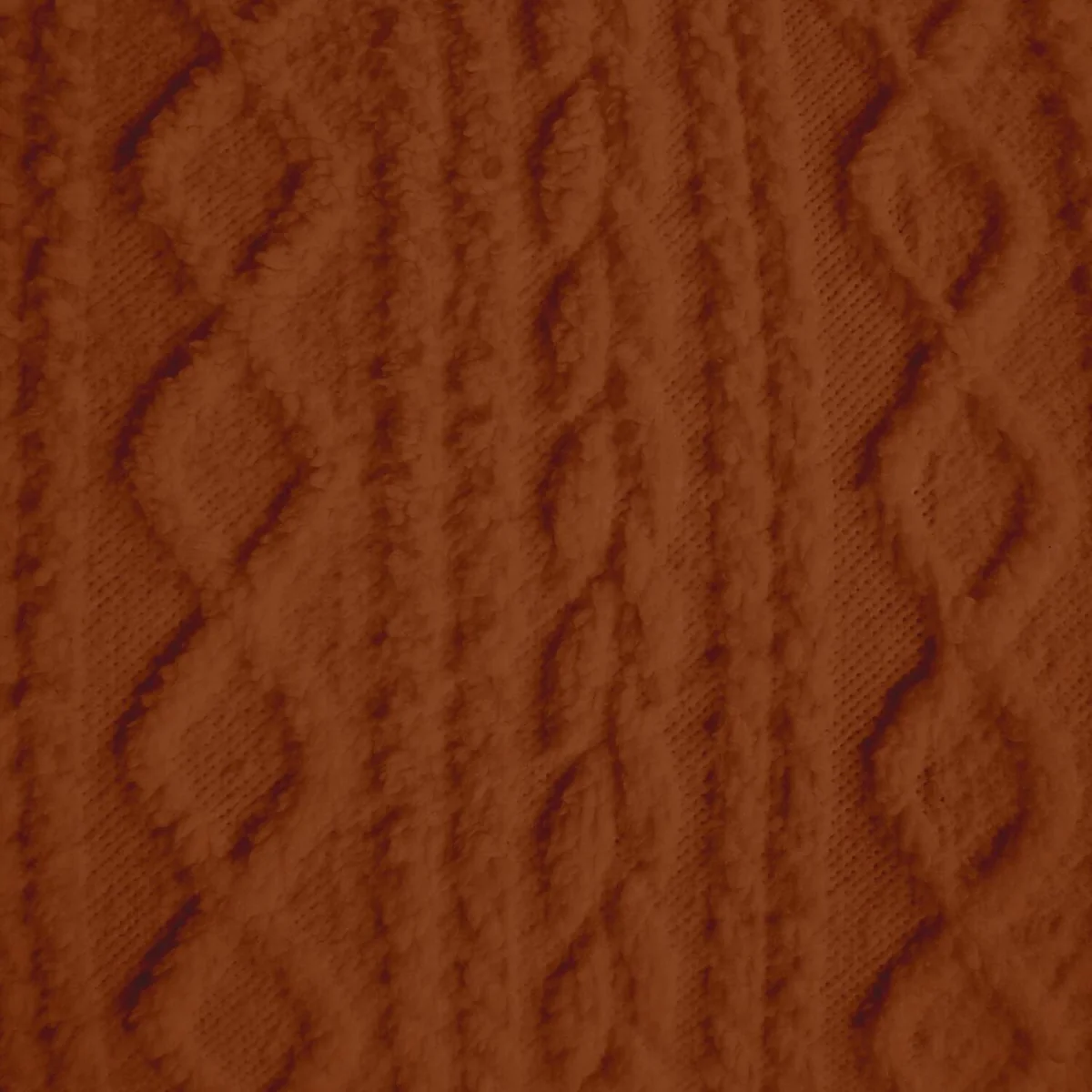 OHS Cable Knit Fleece Duvet Cover Set - Rust / 1kg – image 5