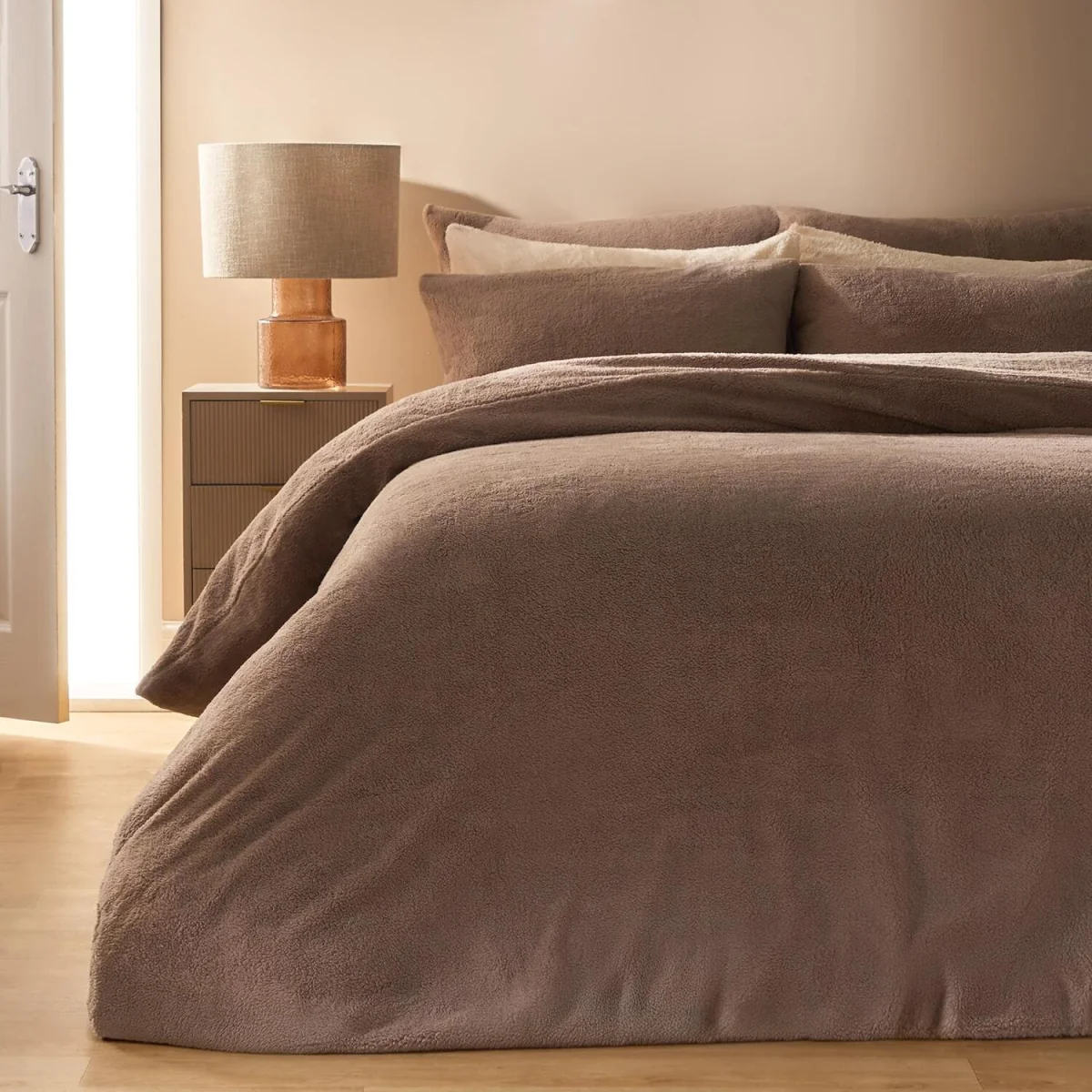 OHS Teddy Fleece Duvet Cover Set - Natural / 31cm / 1.96kg – image 2