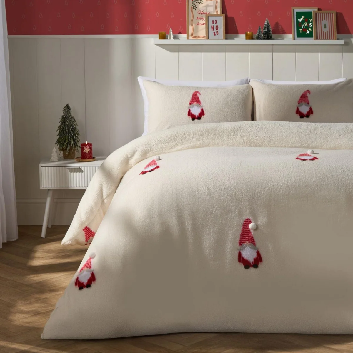 OHS Gonk Fleece Duvet Cover Set - Cream / King – image 2