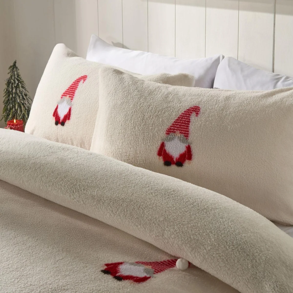 OHS Gonk Fleece Duvet Cover Set - Cream / King – image 3