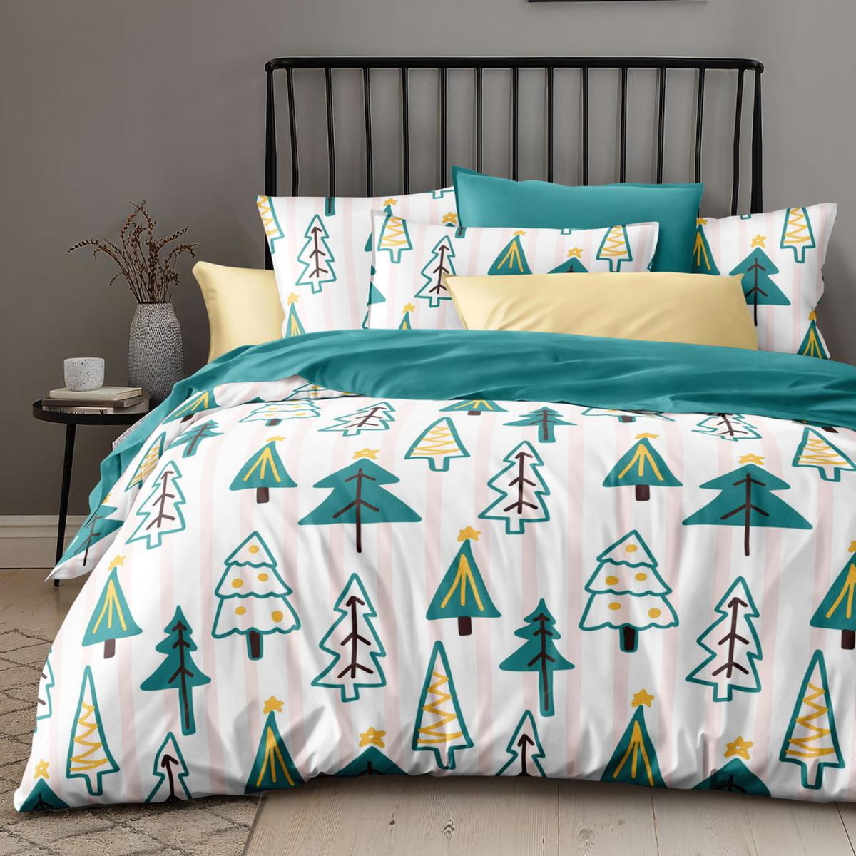 Christmas Tree Printed Duvet Set - Greet / 3kg / Duvet cover and 1 pillowcase