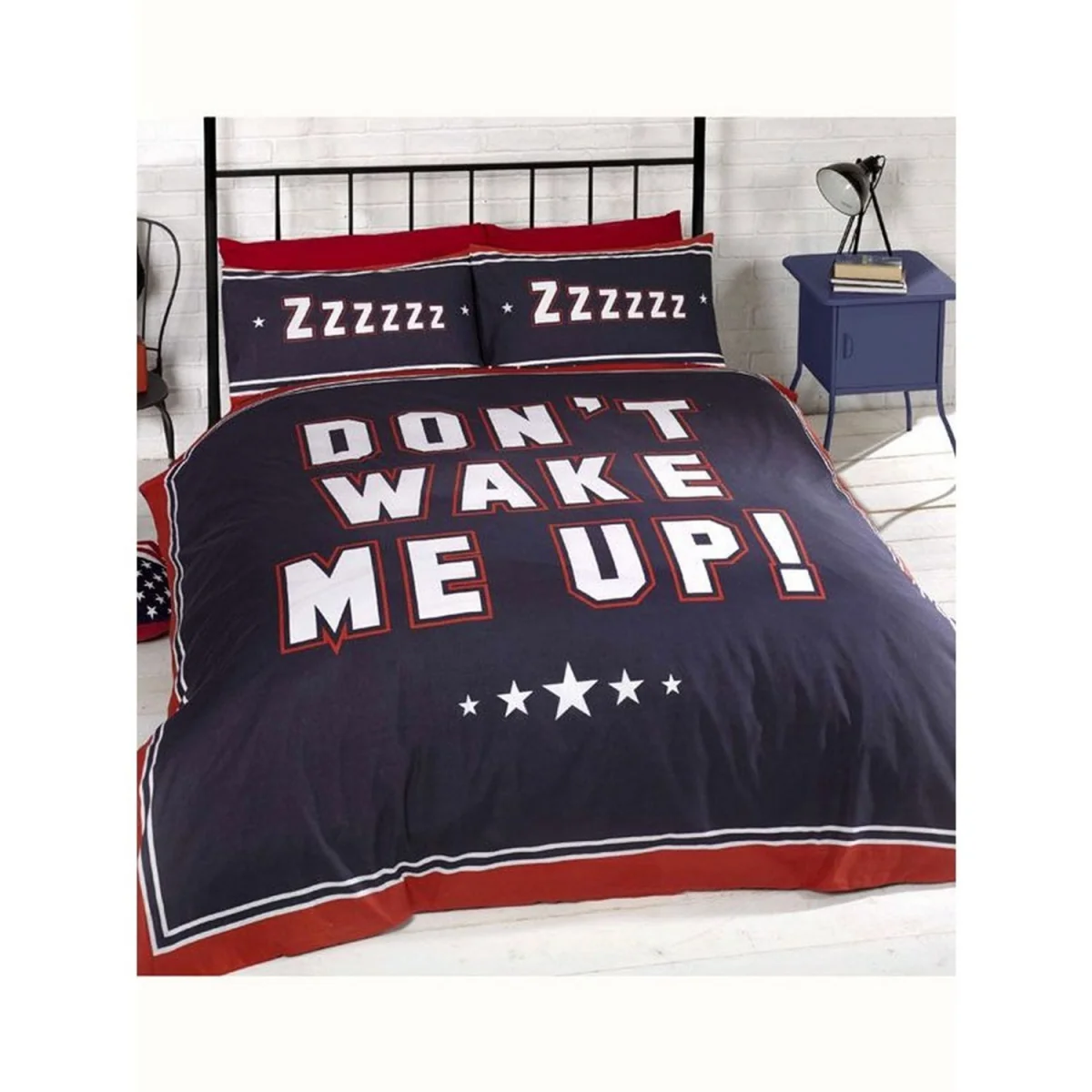 Catherine Lansfield Don´t Wake Me Up Duvet Cover Set - Red/White/Blue – image 2