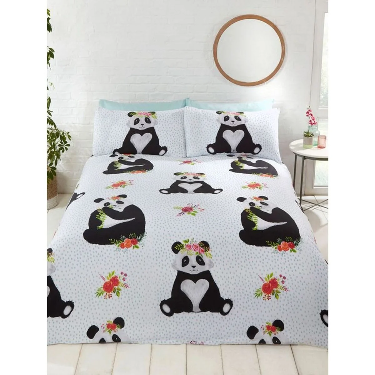 Panda Duvet Cover Set - Black/White – image 2