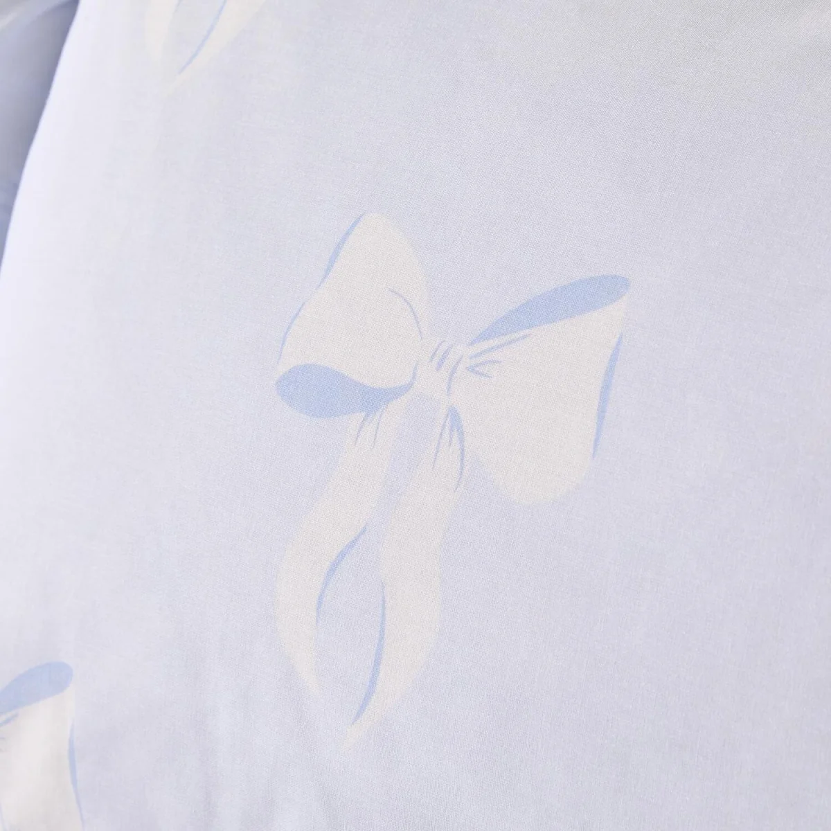 OHS Bow Print Reversible Duvet Cover Set - Blue/White / Double / 1kg – image 4