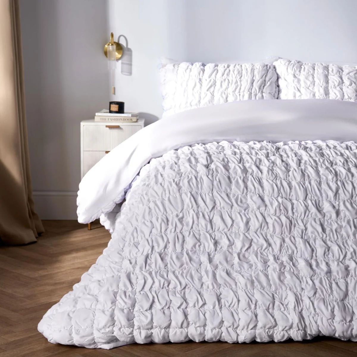 OHS Quilted Seersucker Duvet Cover Set - Natural / 2.26kg / Plump¿ – image 19