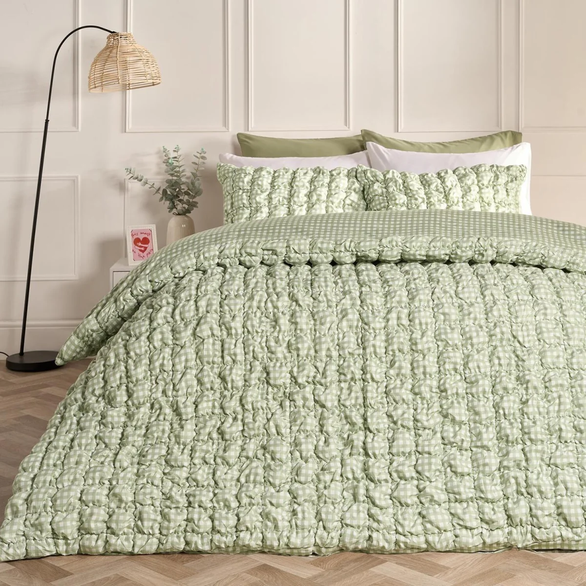 OHS Quilted Seersucker Duvet Cover Set - Natural / 2.26kg / Plump¿ – image 8