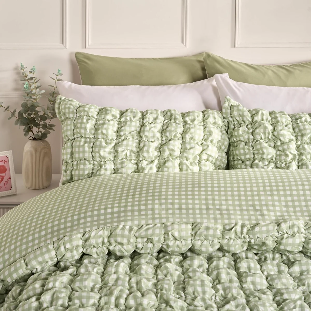 OHS Quilted Seersucker Duvet Cover Set - Natural / 2.26kg / Plump¿ – image 10