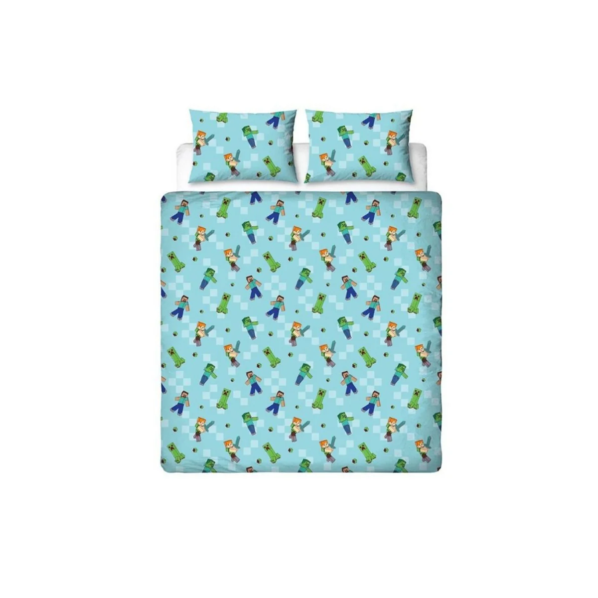 Minecraft Level Up Duvet Cover Set - Teal/Green – image 2