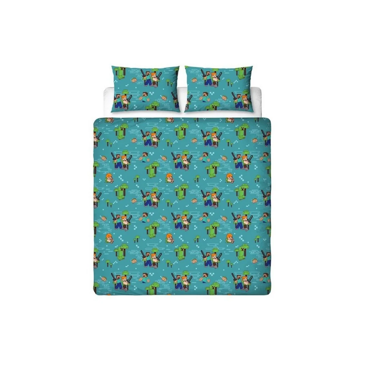 Minecraft Level Up Duvet Cover Set - Teal/Green – image 3